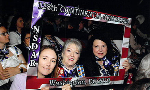 Members Leslie Inman, Muriel Parker and Kelly OShieles at the 128th Continental Congress