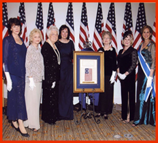 Past Regents gifting Flag