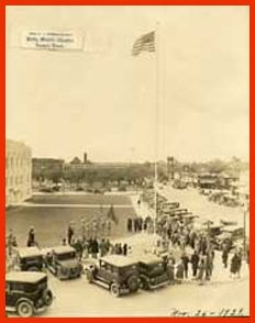 1916 Flagpole Erection Ceremony