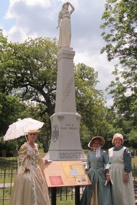 Elizabeth Crockett Monument in Acton Cemetery