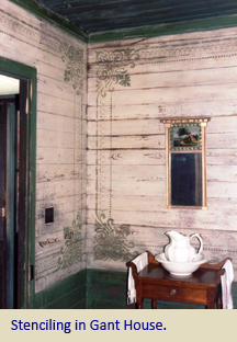 Gant House stenciling