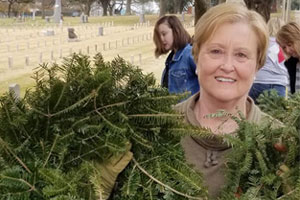 Participating in Wreaths Across America.