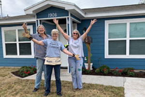 Chapter member volunteered in the Habitat for Humanity program, Care-A-Vanners.