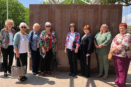 3.	Members viewing Vietnam Memorial in Dallas